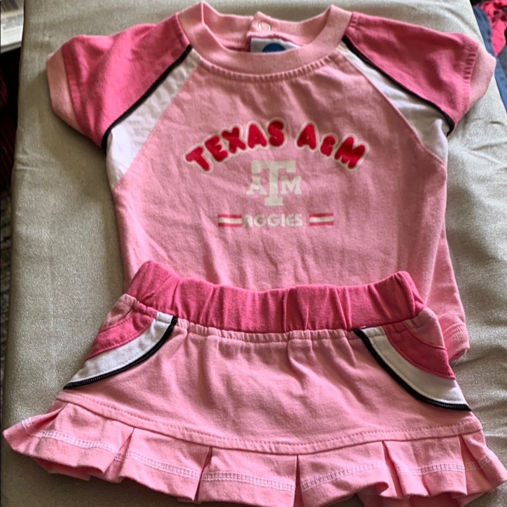 Texas A&M Pink Baby Outfit